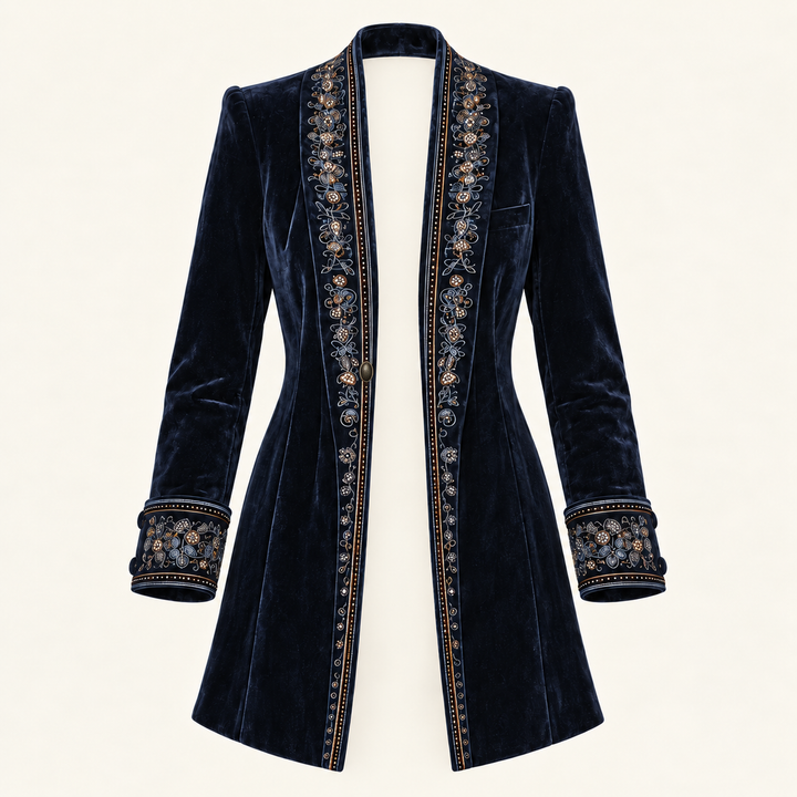 The Juliet Longline Blazer - Navy - product only front