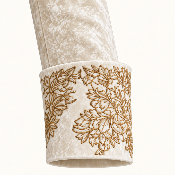 The Katharine - fabric and finishing detail