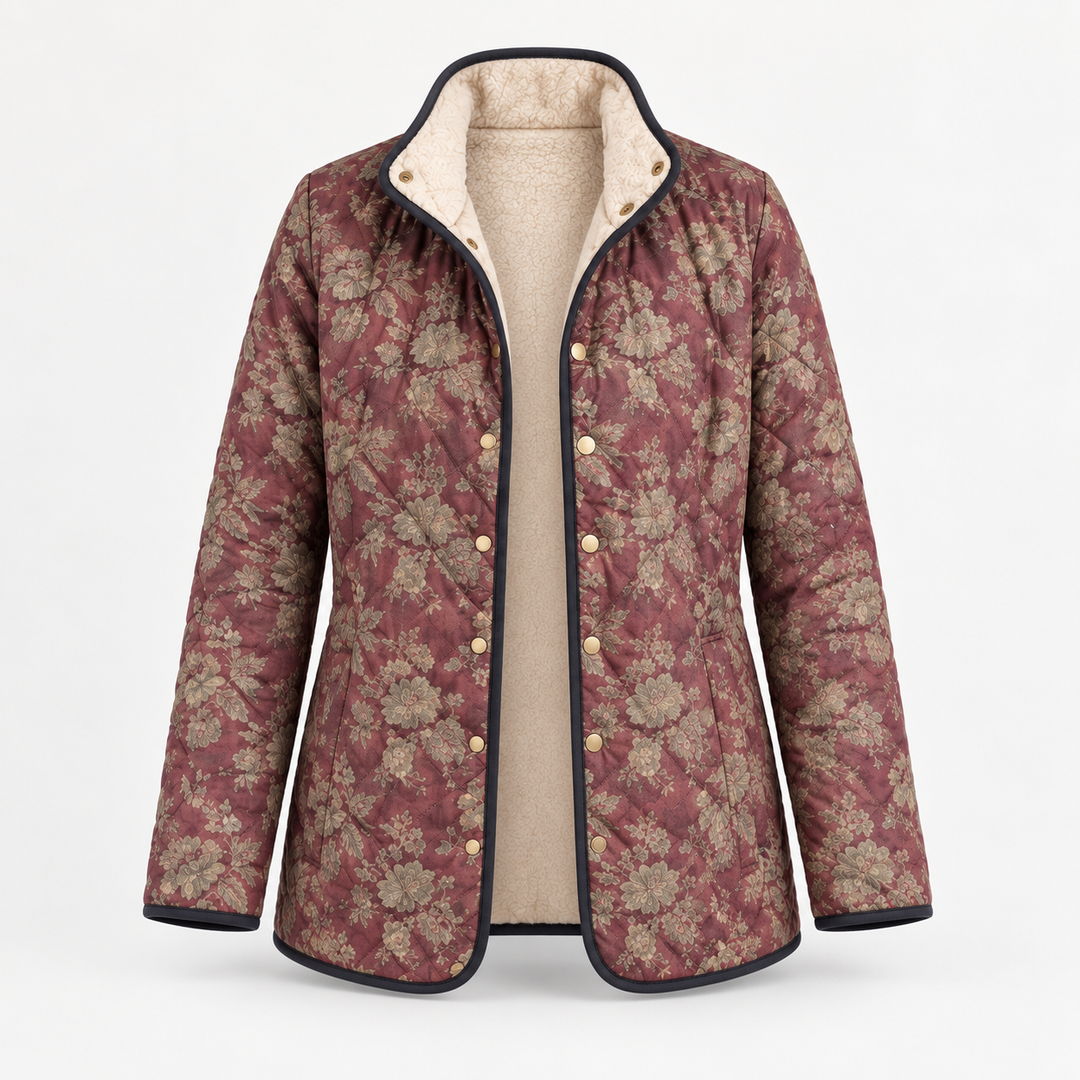Lydia quilted jacket product-only front view