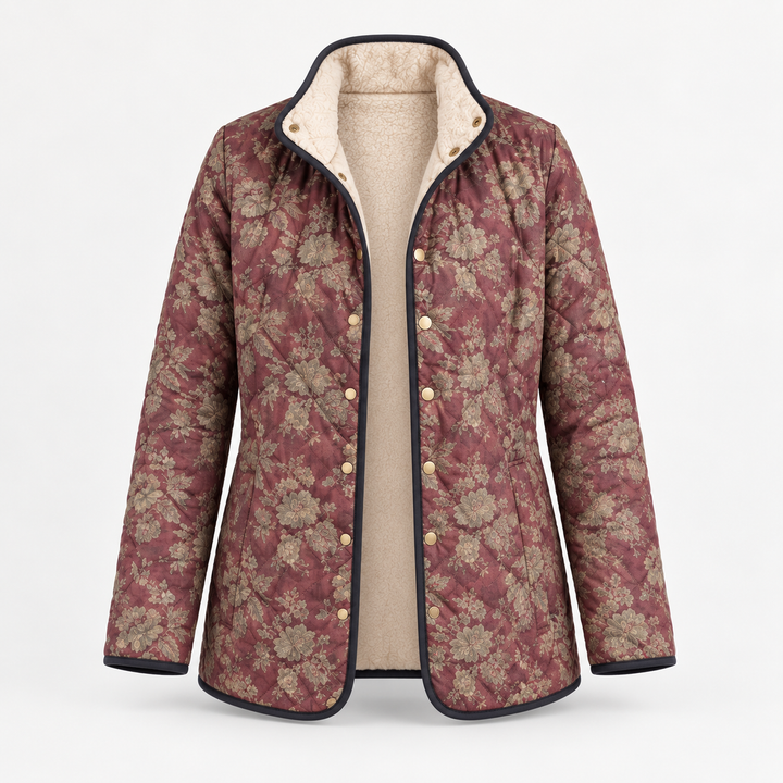 Lydia quilted jacket product-only front view