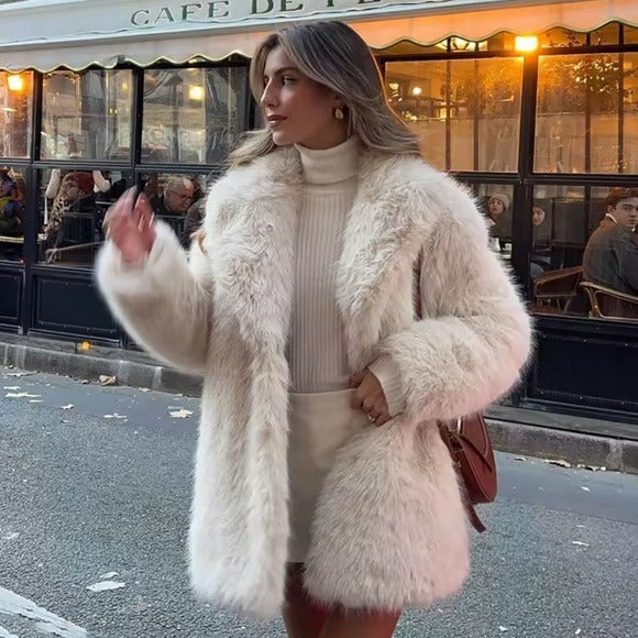 Women's Soft Faux Fur Winter Coat
