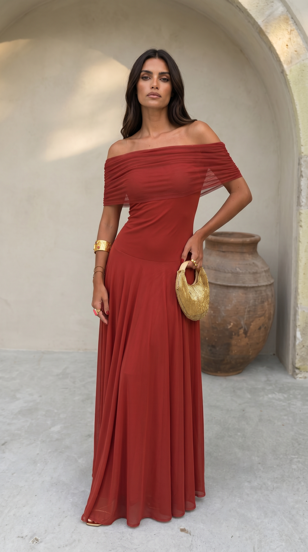 Toledo Dress in Red