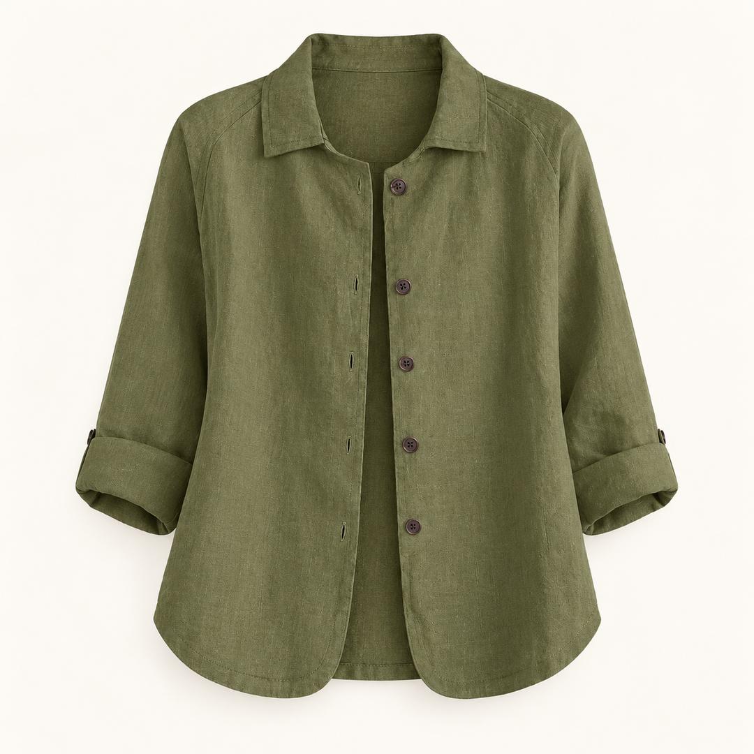 Marjorie Olive Blouse - product only