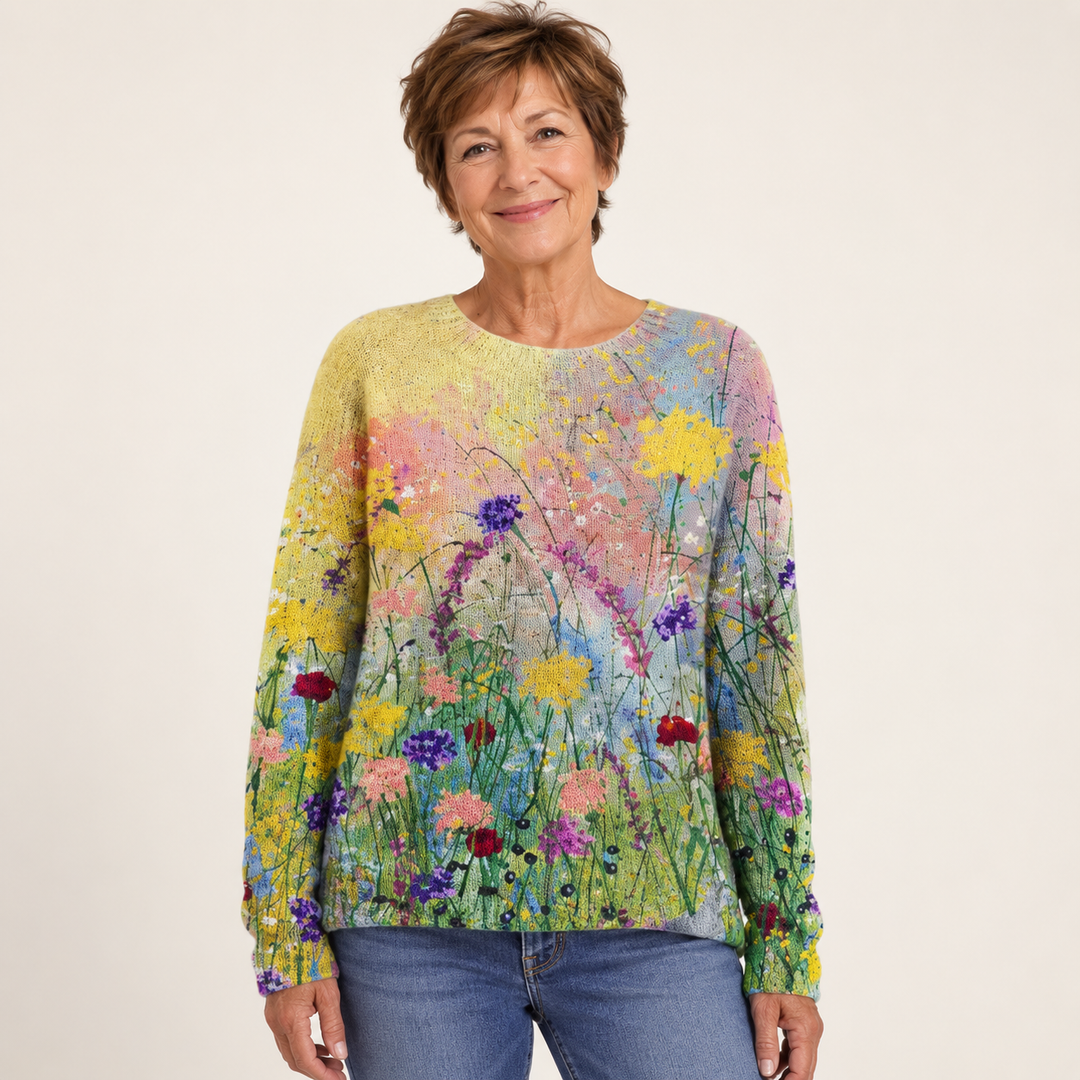 Marta | Floral Artistic Comfortable Jumper