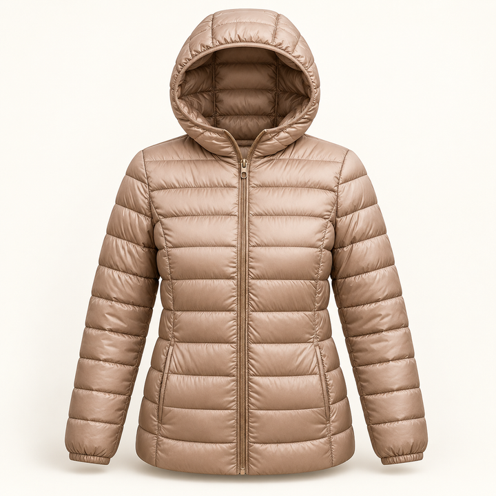 METTA Champagne padded jacket, isolated front view