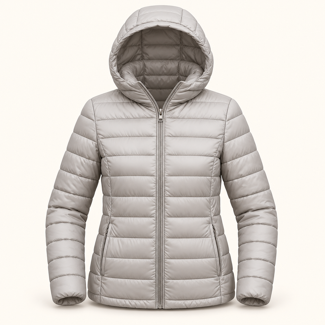 METTA Grey padded jacket, isolated front view
