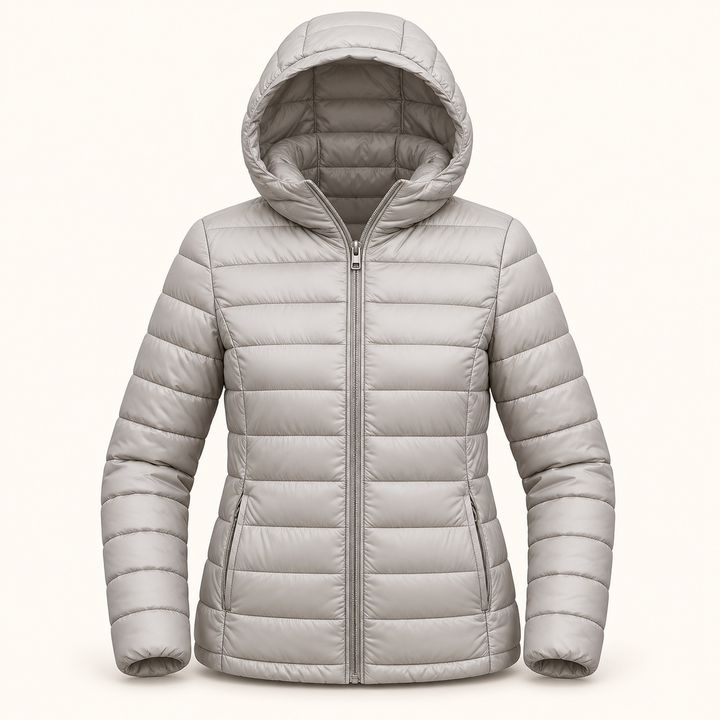 METTA Grey padded jacket, isolated front view