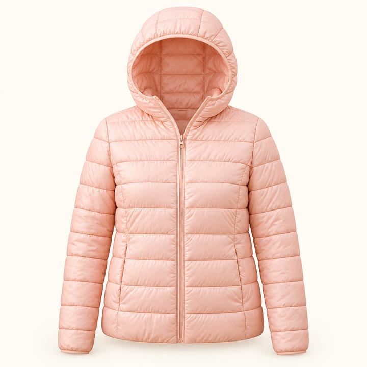 METTA Light Pink padded jacket, isolated front view