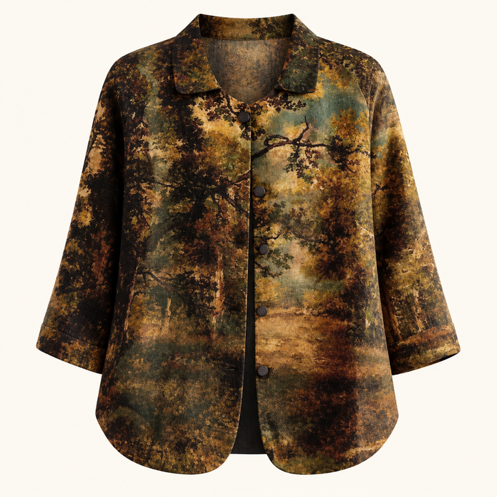 Millicent Painterly Forest Blouse product only