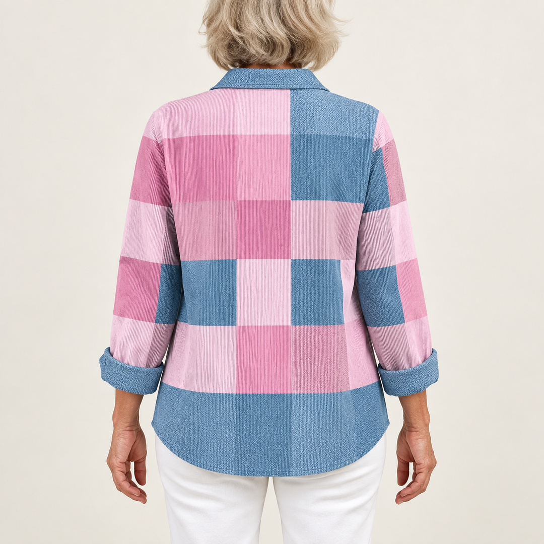 NORAYA blouse — inferred back view on mature model