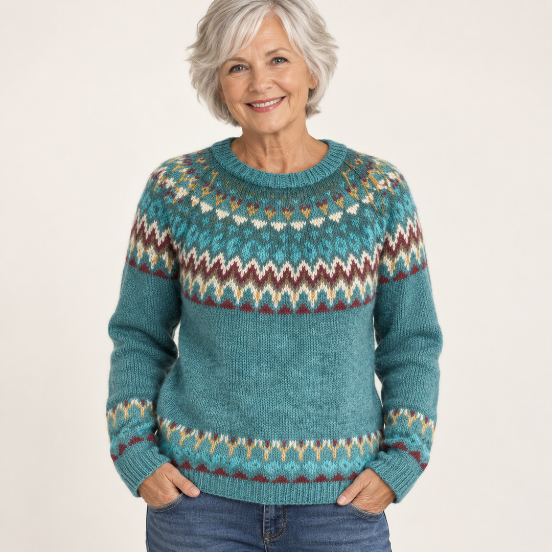 Regina | Jumper with Retro Wool Pattern