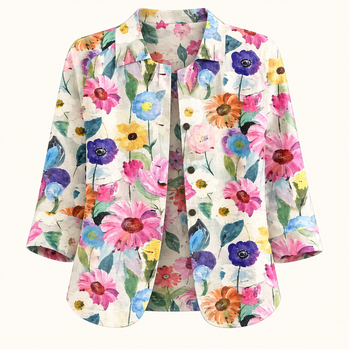 Rosamund Cream Floral Blouse product only