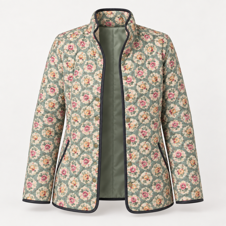 Rosamund quilted jacket product-only front view
