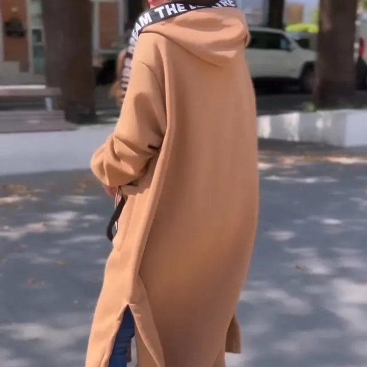 Women's Long Hooded Sweatshirt Coat