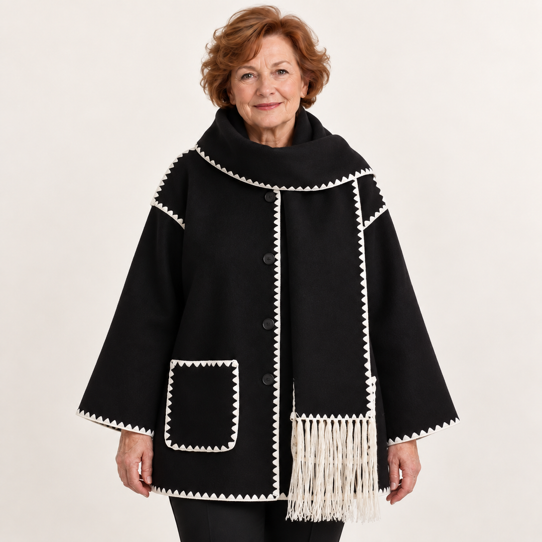 Women's scarf coat — bw