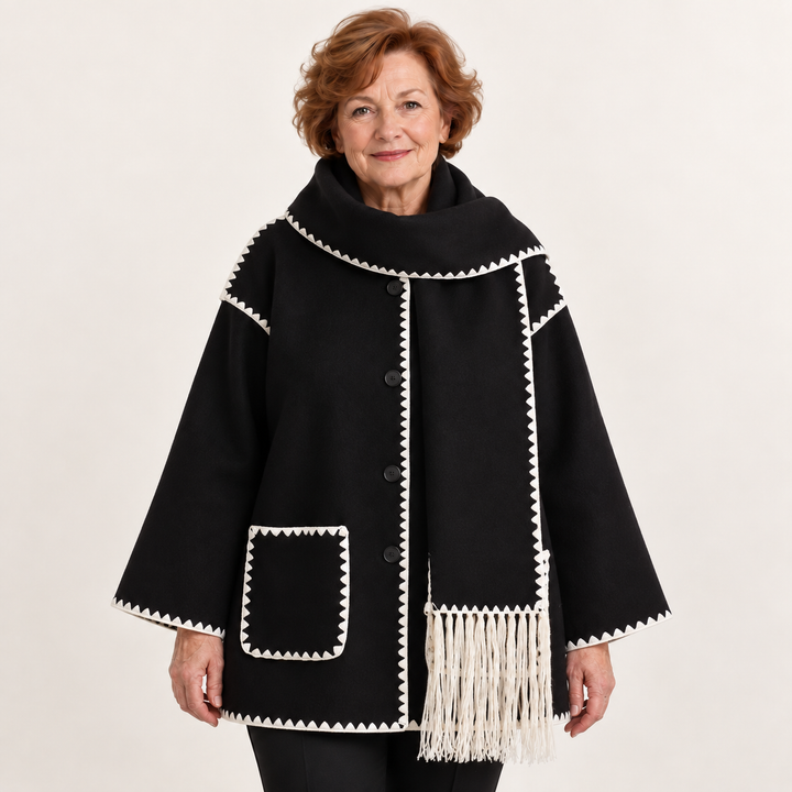 Women's scarf coat — bw