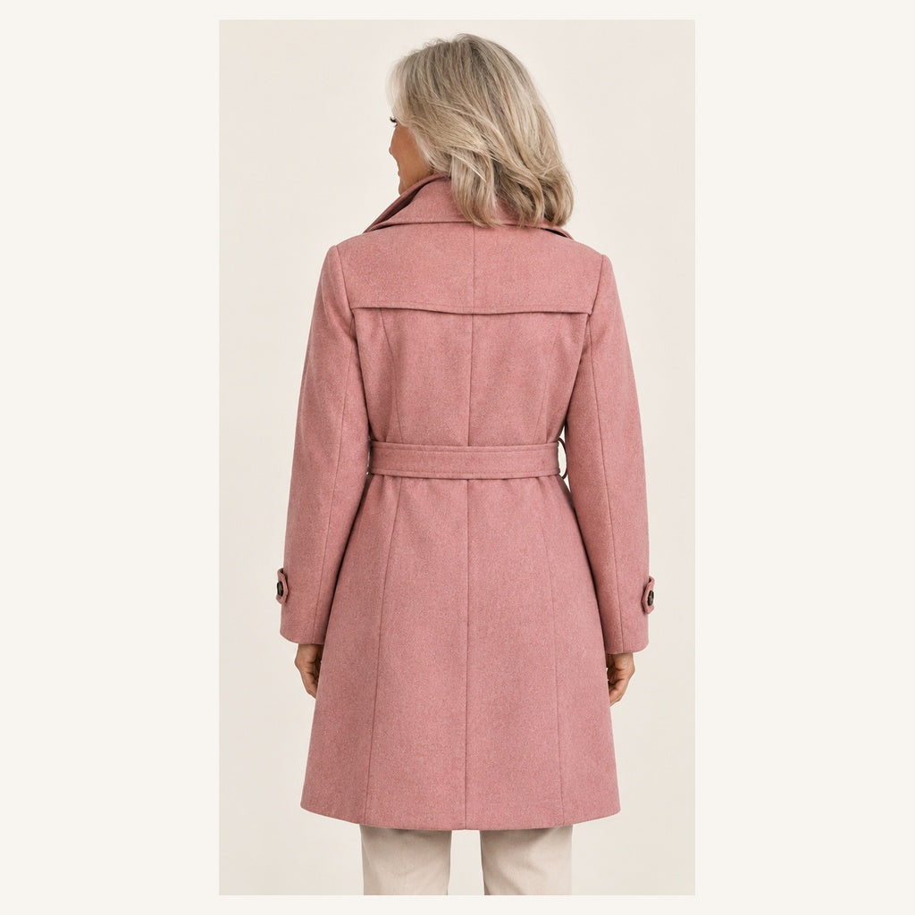 Women's Tailored Trench Coat – Timeless Style — senior model — back
