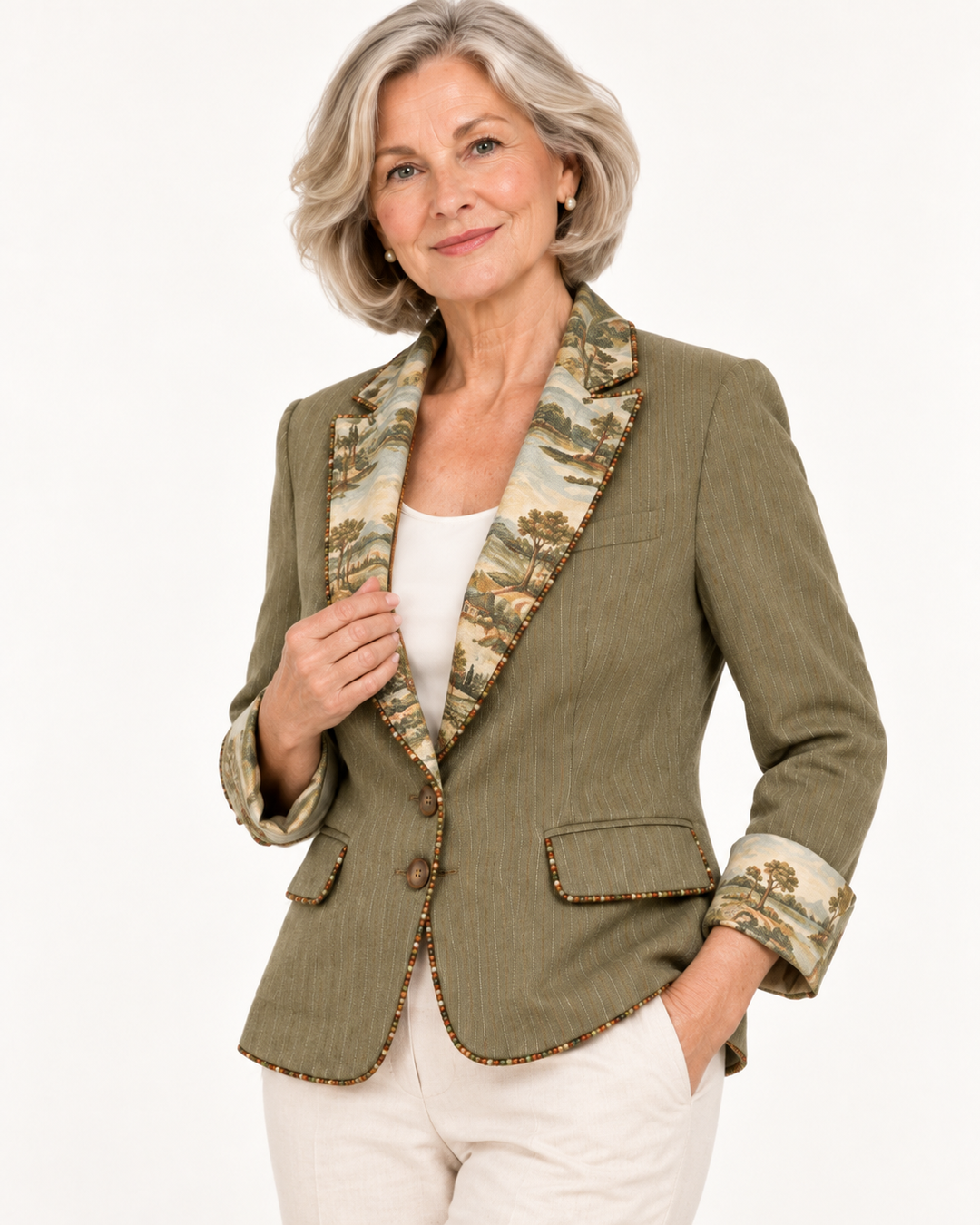 The Augusta Blazer - clean studio complementary model view