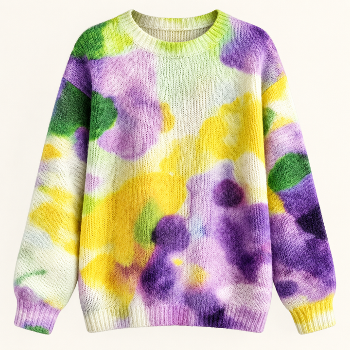 Violetta Purple Floral Sweater product view