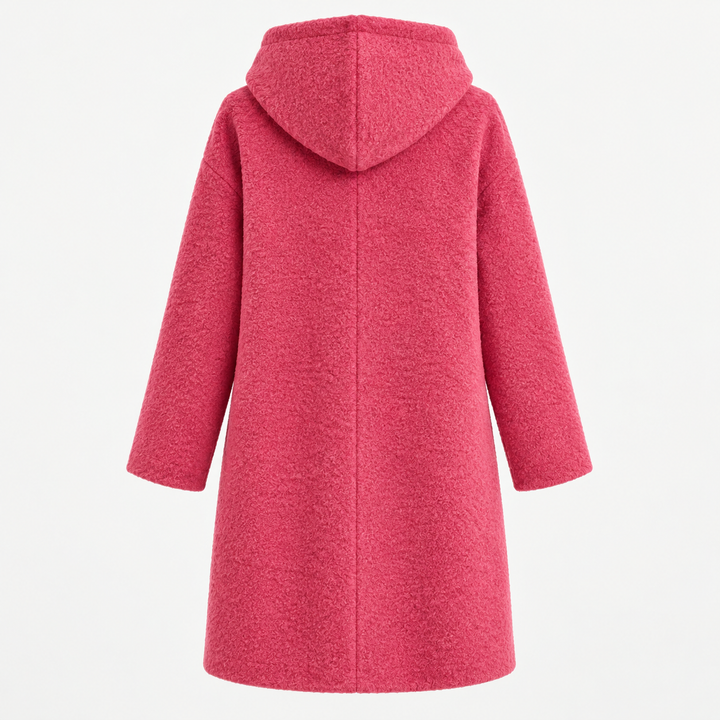 Women's Hooded Winter Coat – pink — back