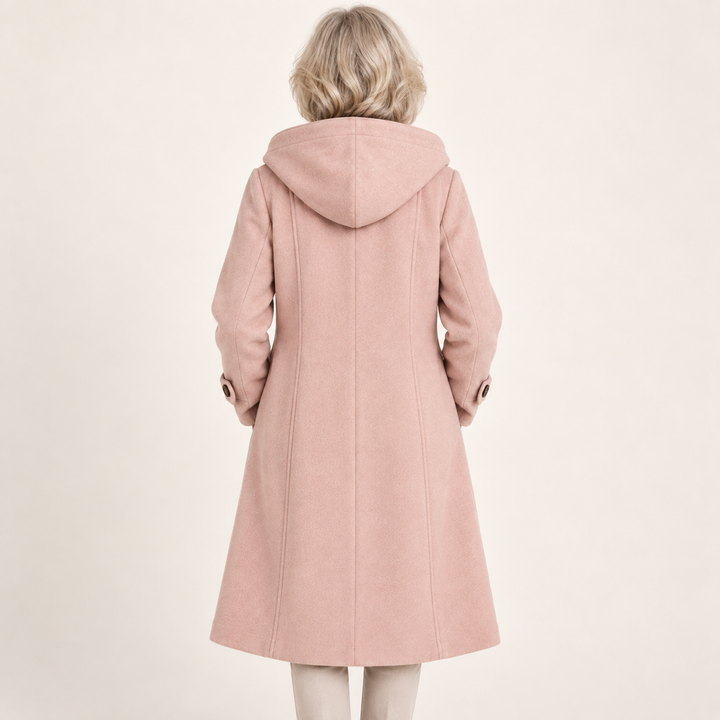 Women's Hooded Winter Coat – Warm & Comfortable — senior model — back